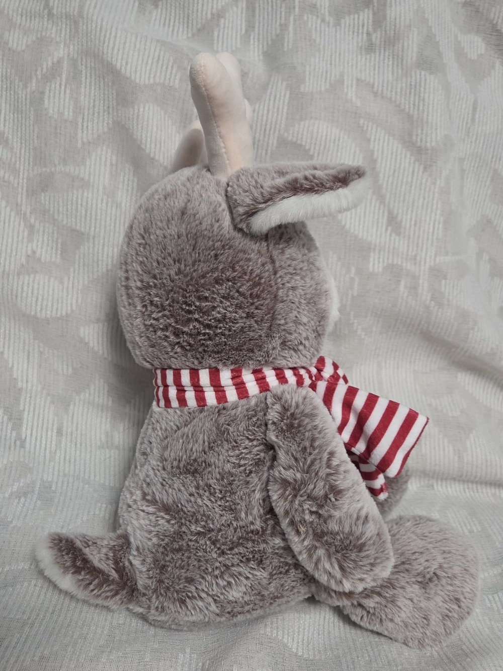 Sleigh Hill Trading Co. Reindeer Plush Stuffed Animal Gray Red Scarf w Tag Decor - Picture 6 of 10